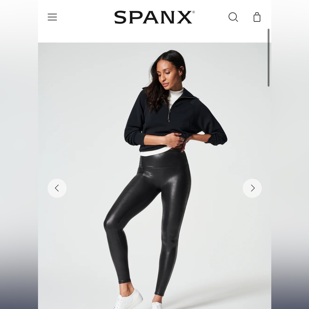 SPANX Shiny Black Leggings